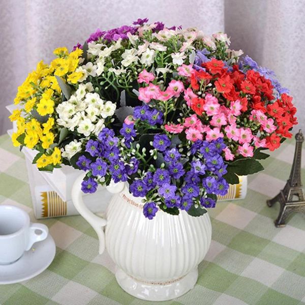 

decorative flowers & wreaths 1pc 6 branches 36 heads simulation silk flower mi-lan diy art wedding home decor