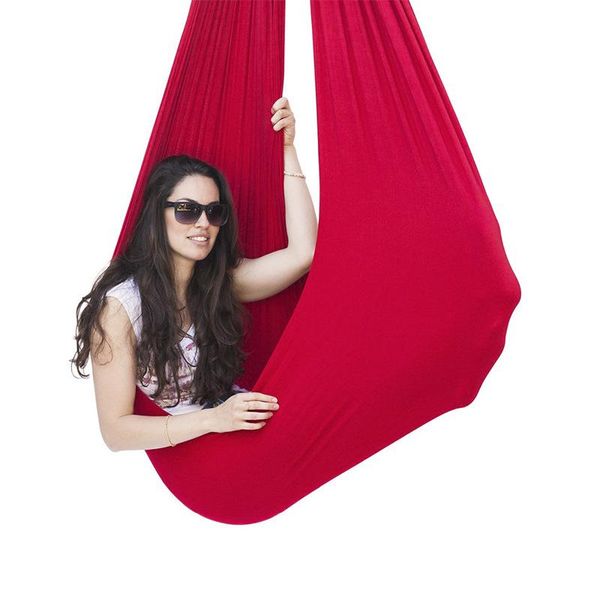 

camp furniture calming mesh swing 280*150cm children thicken hammock up fabric 100kg holds strong rope to net nylon hang k3d0