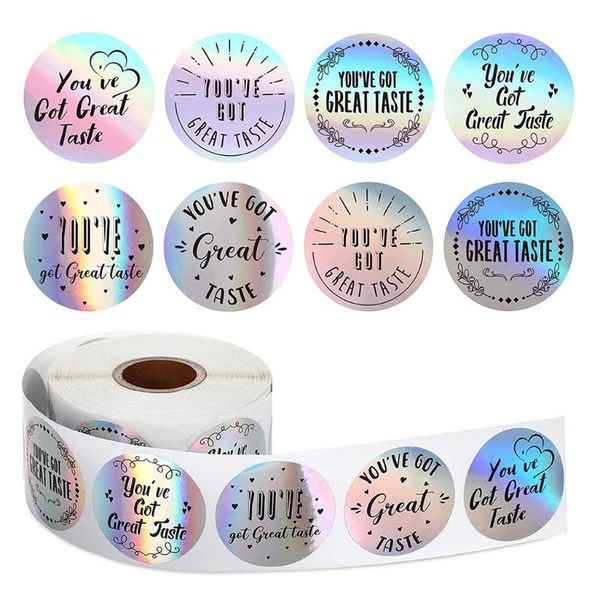 

500pcs great taste stickers round seal labels handmade adhesive sticker for gift wrap