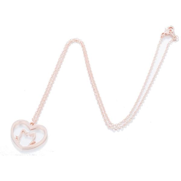 

chains stainless steel hollow cat necklace birthday gift jewelry fashion pendant sweater chain beautiful, Silver