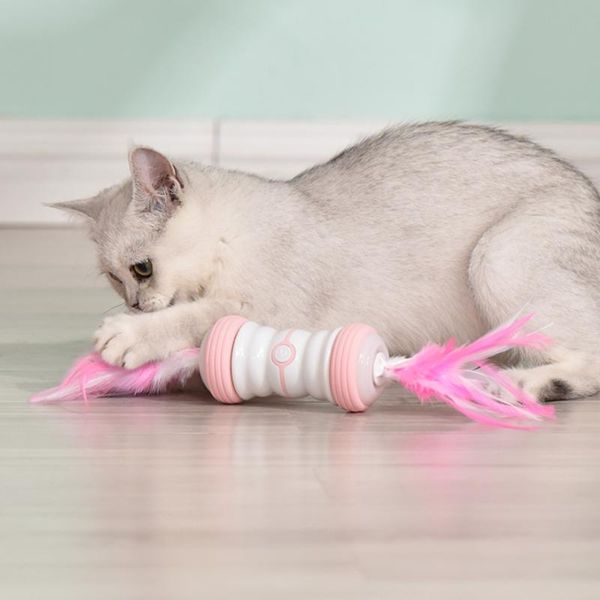 

cat toys electronic automatic funny interactive feather toy indoor kitten teaser stick pet exerciser wand