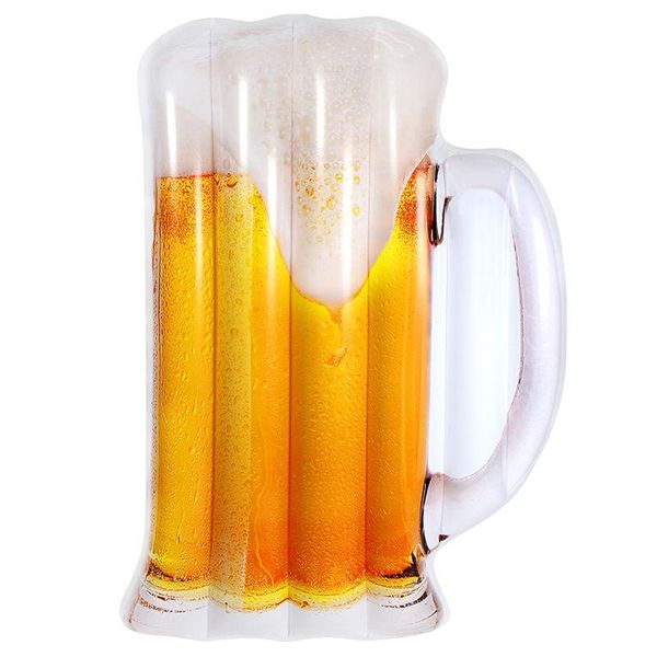 

182cm beer mug swimming float summer ice ring inflatable pool tube raft water toy floats & tubes