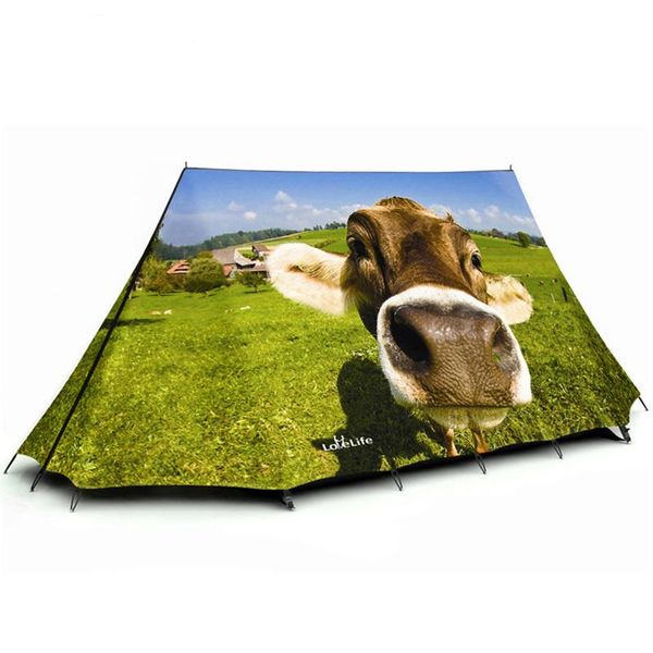 

person canvas portable family tent camping waterproof personality creative awning ultralight tipi double layer beach tente z14 tents and she