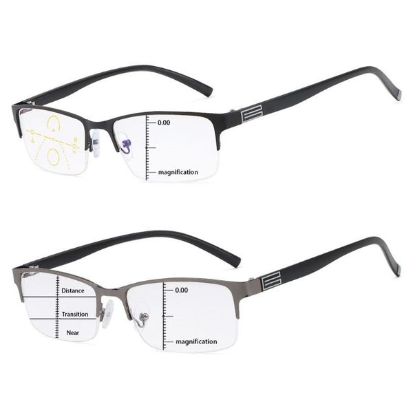 

sunglasses uv filter half frame computer readers progressive multifocus presbyopia glasses blue light blocking reading, White;black