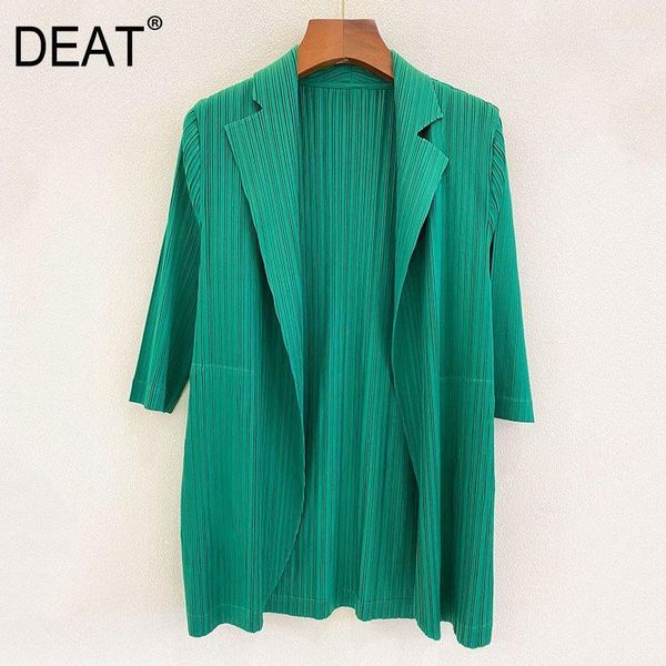 

women's jackets women's woman pleated jackes solid lapel collar cardigan loose long sleeve casual style coat 2022 summer fashion 1, Black;brown