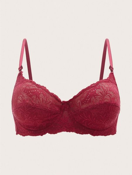

plus floral lace underwire bra h5rc#, Black;white