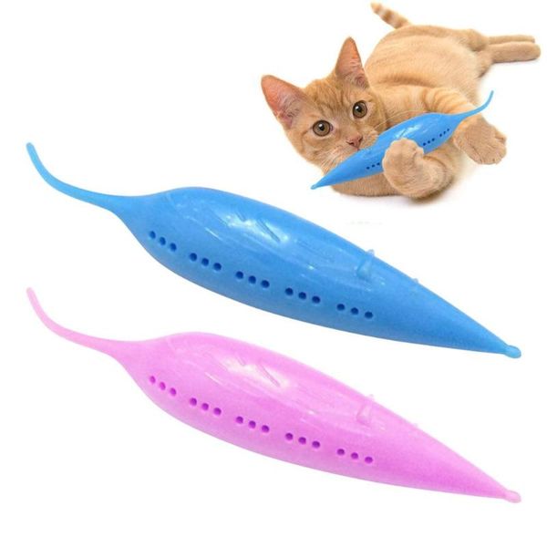 

cat toys 2021 soft silicone mint mouse toy catnip pet clean teeth toothbrush chew cats support drop