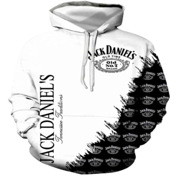 

men's hoodies & sweatshirts 3d black and white pattern fashion trend printing men