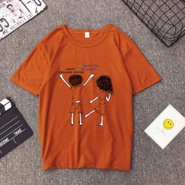 

fashion spring summer cute women t shirts short sleeve o neck cotton spandex tee casual loose femme, White