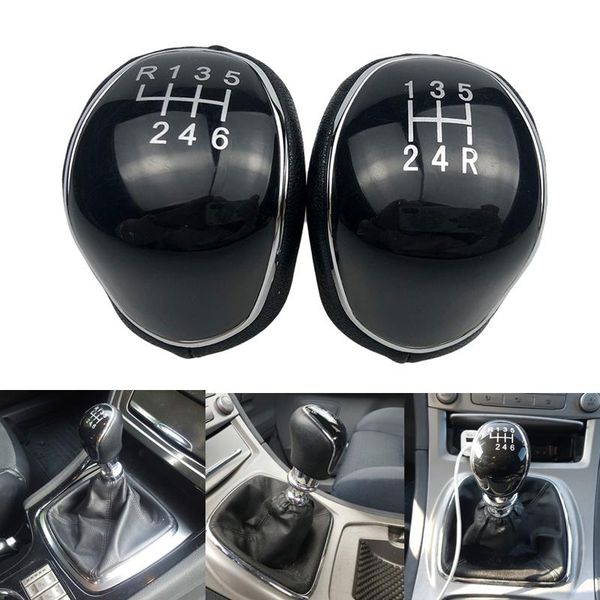 

shift knob 5/6 speed car styling accessories leather gear for shifter lever stick pen head handball gearknob ball