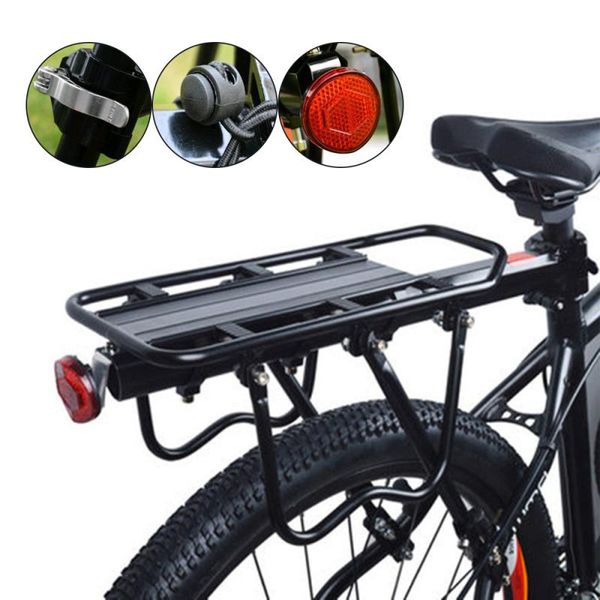 

car & truck racks bicycle rack bike luggage carrier cargo rear shelf cycling seatpost bag holder stand for 20-29 inch with install tools