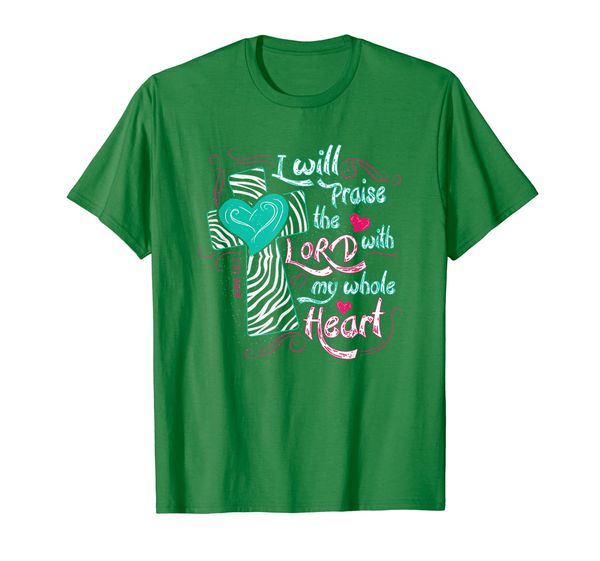

i will praise the lord shirt, White;black