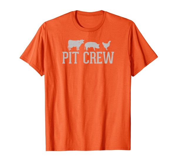 

pit crew cow pig chicken barbecue cookout grilling out t-shirt, White;black