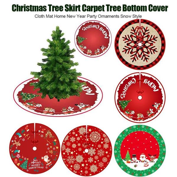

christmas decorations 2022 tree skirt carpet non-woven fabric bottom cover mat home year navidad party ornaments
