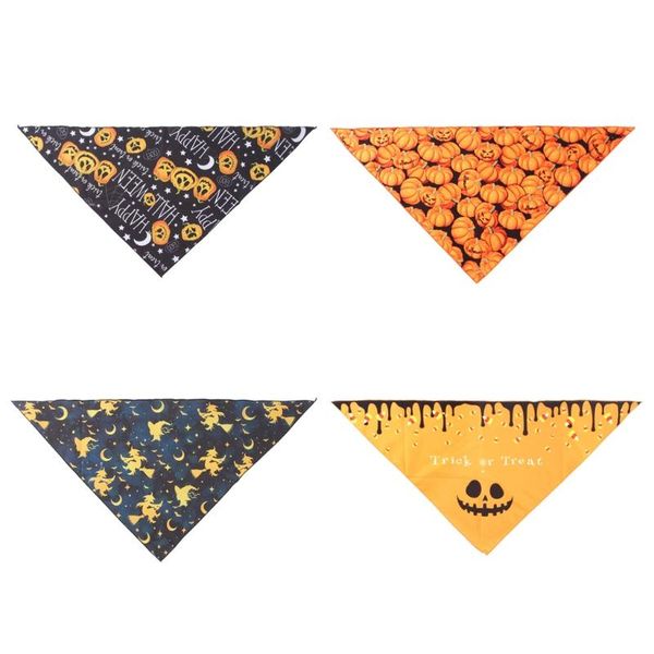 

dog apparel adjustable cat scarf halloween bandanas wizard and pumpkin easy to wear pet saliva towel triangle gift for
