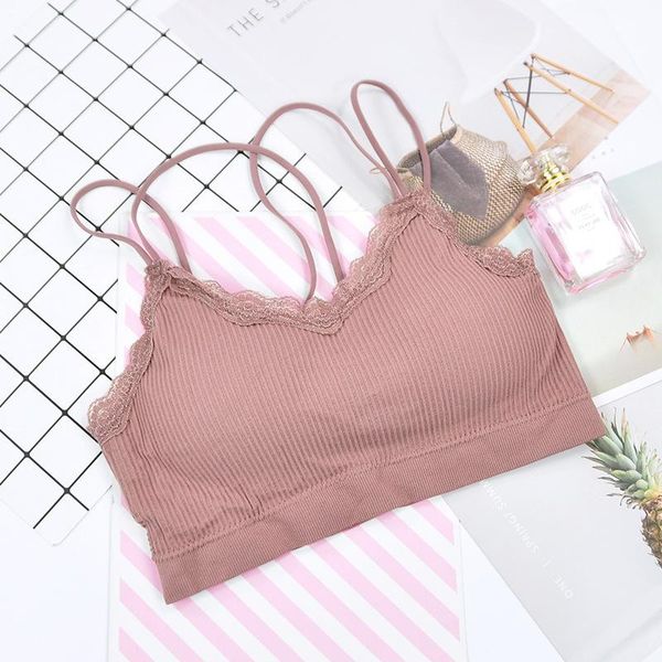 

bras sanderala women lace threaded comfortable wireless bralette lingerie underwear fashion sports brassiere, Red;black