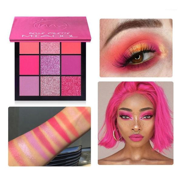 

color fluorescent orange red eyeshadow palette symphony star matte pearly highlight1