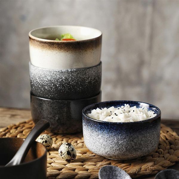 

3pcs japanese style ceramic bowl round smooth salad fruit breakfast rice noodle soup tableware kitchen tools bowls