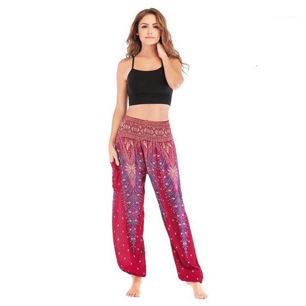 

women's & capris women yoga pantalettes printed casual loose sports female fitness athletic pants, Black;white