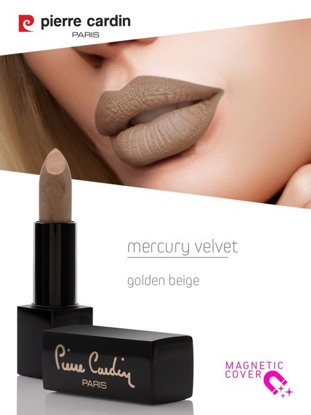 

pierre cardin paris mercury velvet lipstick luxury professional full coverage face makeup cosmetics - beauty tools lip stick