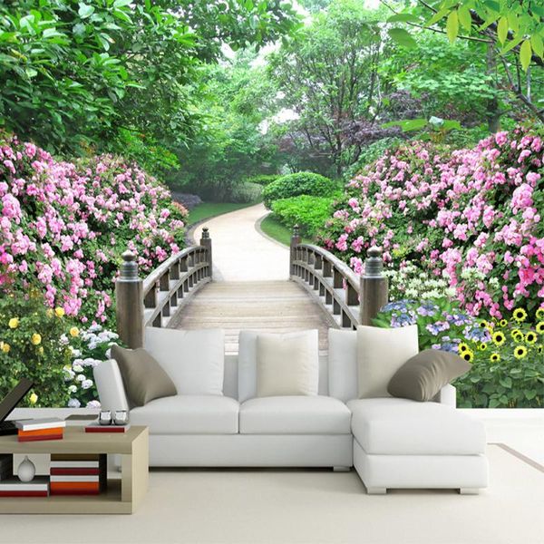 

wallpapers wall stickers park landscape waterproof mural for house decoration