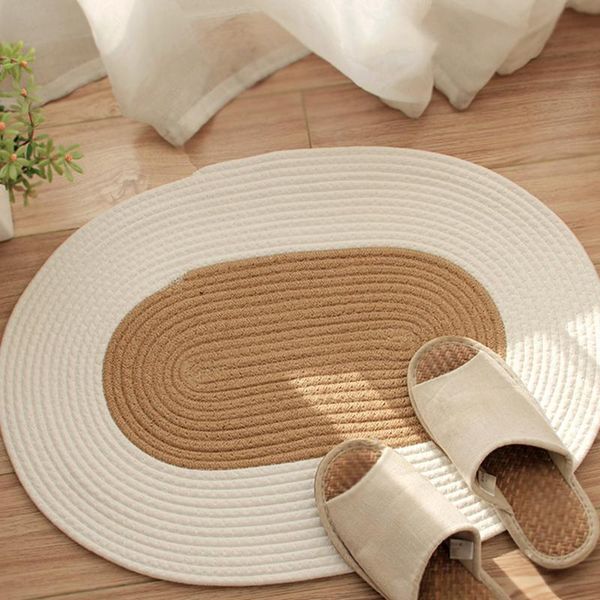 

carpets jute rug door entrance mat hand-woven sand scraping hallway bath nonslip dust removal carpet wire loop foot pad doormat
