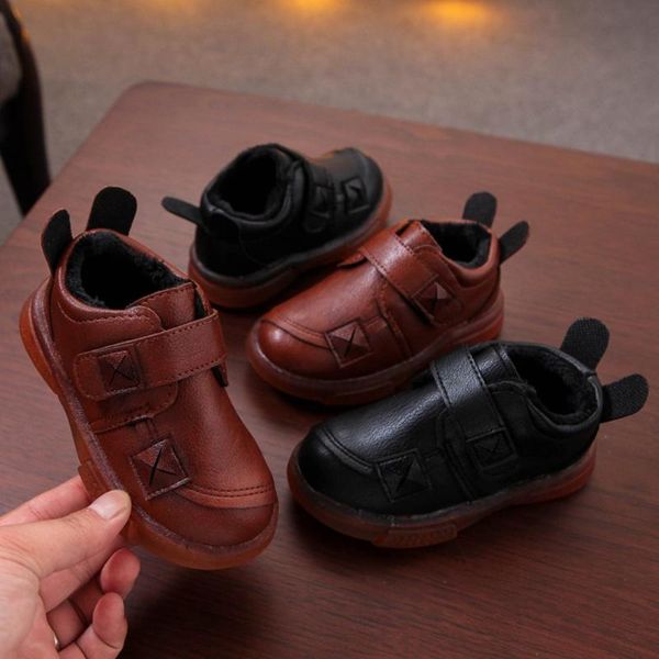 

first walkers 2021 rubber bottom baby shoes 1-6 years old toddler winter soft fashion small leather