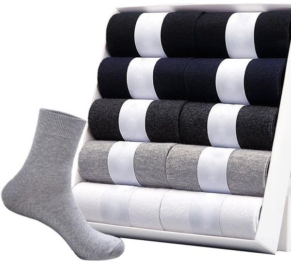 

men's socks cotton black business casual breathable spring summer male crew sokken size38-45