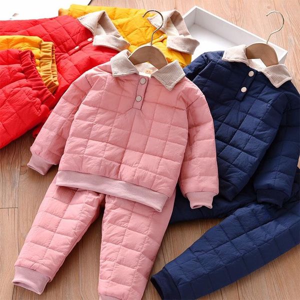 

clothing sets baby boys tracksuit winter teenagers warm coat infant born toddler girl clothes long pants 2pc/set outfit cotton, White
