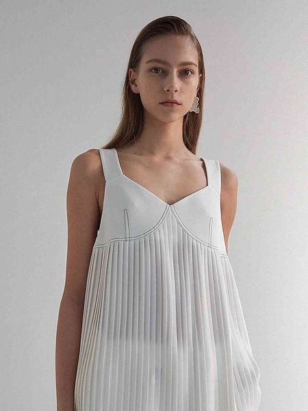

polo Msxu halter summer plied seamless seam dressed woman's vest top, White