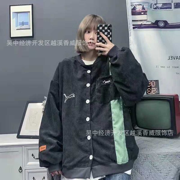 

2021ss autumn national chaobiao size striped splicing coat ins for men and women, Black