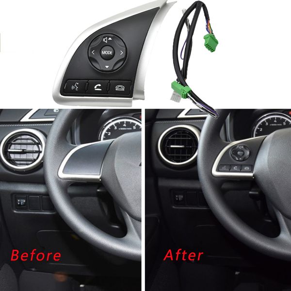 

for mitsubishi outlander 2013-15 leftandwire cruise control switch steering wheel button audio android player switches answer the phone blue