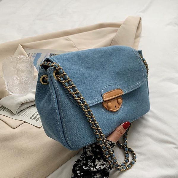 

evening bags female women's bag messenger chain designer canvas soft fashion crossbody bolsas shoulder tote for women handbag 2021