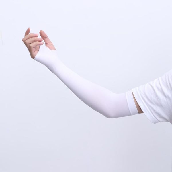 

fashion ice silk cuff arm guard sleeves outdoor riding fishing sun uv protection cover for men women(white) elbow & knee pads, Black;gray