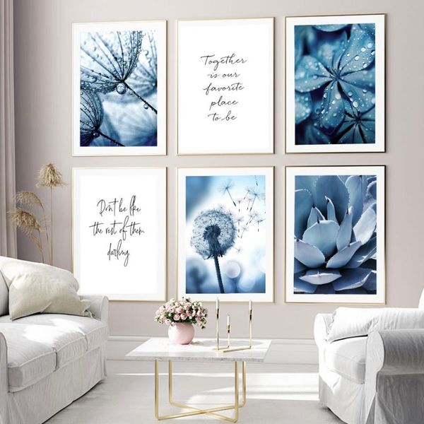 

paintings dandelion succulent plants flower wall art canvas painting nordic posters and prints plant pictures for living room decor