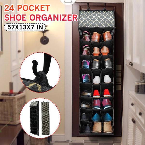 

pockets shoe hanger door hanging storage space organizer rack wall bag closet holder saver shoes cabinet bags