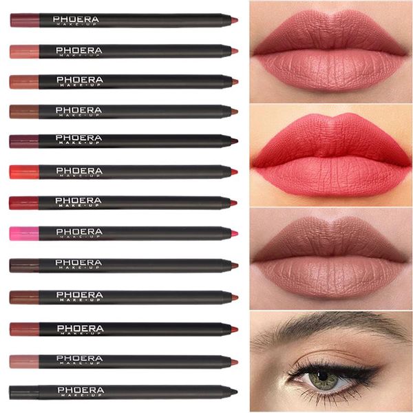 

3pcs eyeliner pen lip liner set waterproof long lasting matte lipstick eye pencil cosmetic makeup tools beauty stick pencils