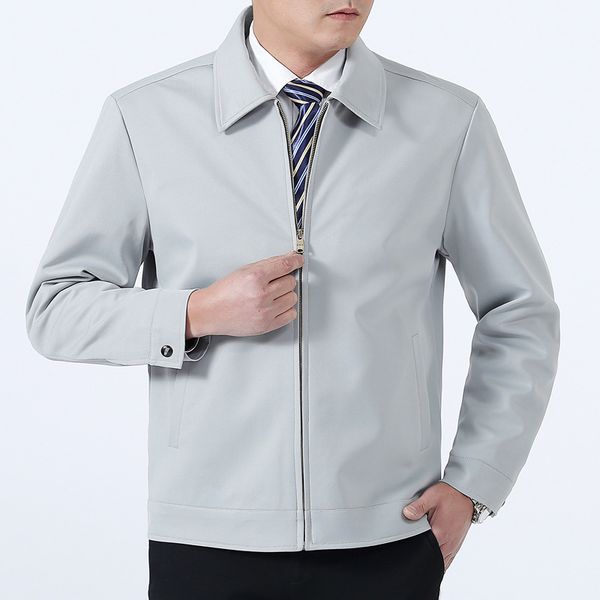 

Spring middle aged men's jacket spring autumn Lapel dad father thin, Black;brown