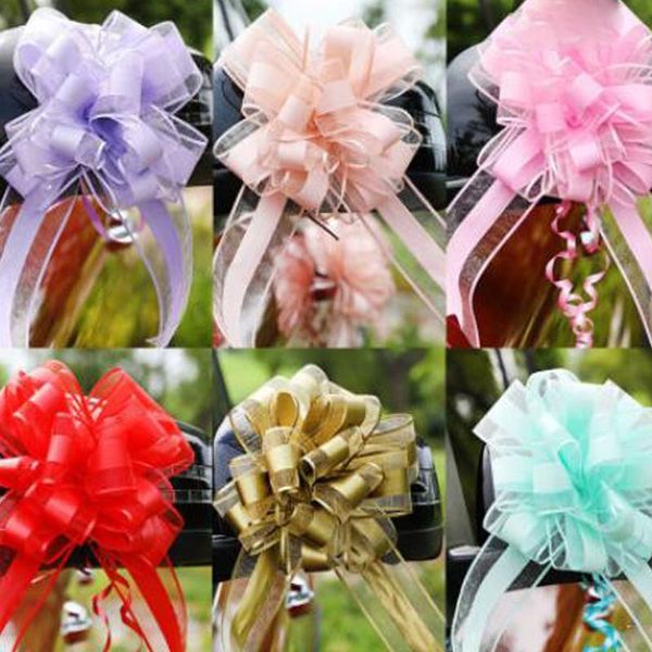 

party decoration fashion bow ribbon candy colored snow yarn wrapped edge year wedding gift bag car family packaging decorative