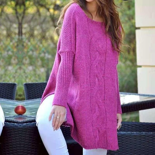 

women's sweaters 2021 thickened sweater european and american hem open, White;black
