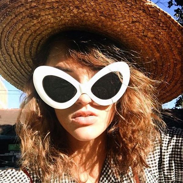 

sunglasses lady girl women plastic pc sun glasses fashion classic, White;black