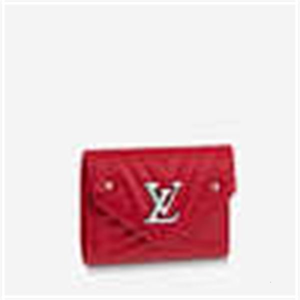

long key brand chain designer holders clutches luxury wallets m63428 wallet pouches wave card compact cases purse wallet leather, Black;red