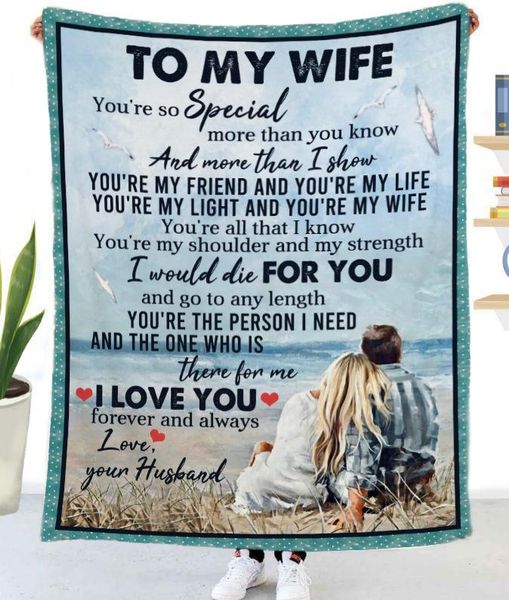 

blankets love to wife weighted blanket letter design winter warm soft throw for bed sofa bedspreads fluffy quilts