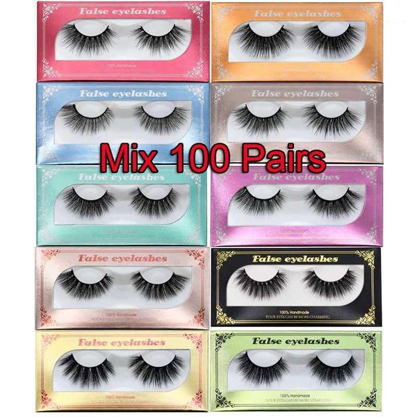 

wholesale eyelashes 30/50/70/100 pcs 3d mink lashes natural false makeup in bulk1