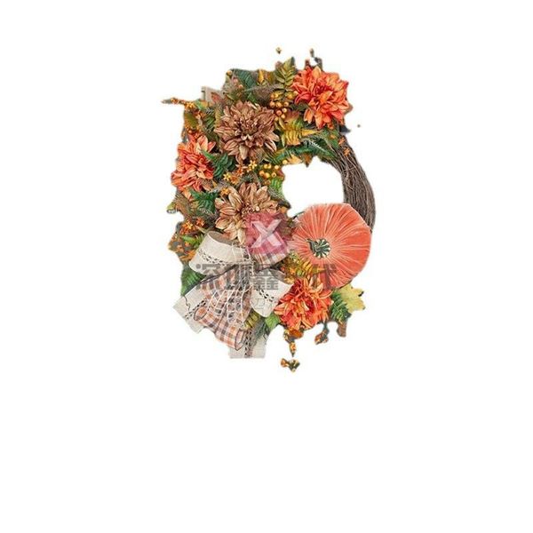 

decorative flowers & wreaths autumn artificial flower rattan wreath farmhouse grape garlands door hanging home decoration christmas ornament