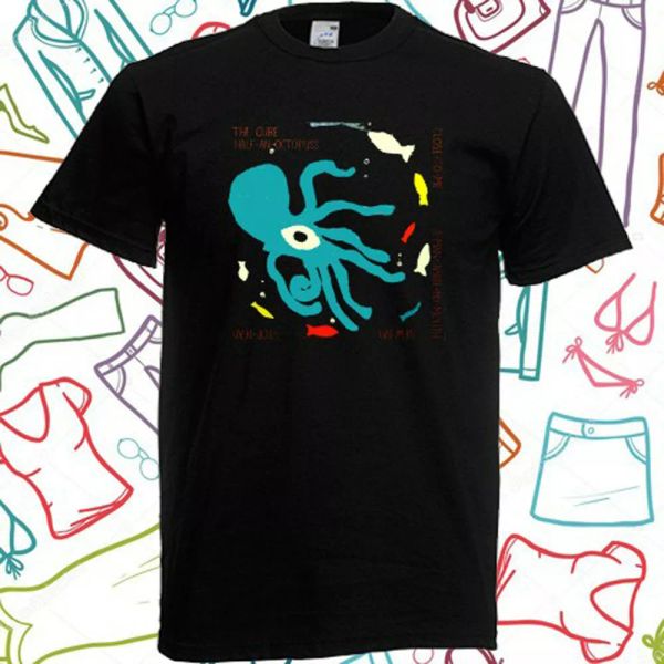 

the cure half an ocss men's black t-shirt size s to 3xl, White;black