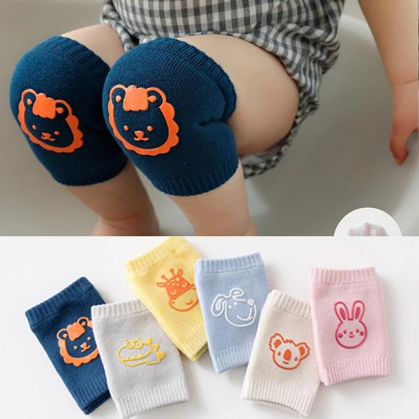 

baby knee pads cartoon animal mesh non slip summer kids safety girl boy crawling elbow cushion accessories socks, Pink;yellow