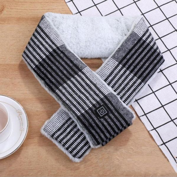 

children's mittens imitation fur winter warm heating scarf usb cervical can design anti-leakage rechargeable directly washed collar b, White
