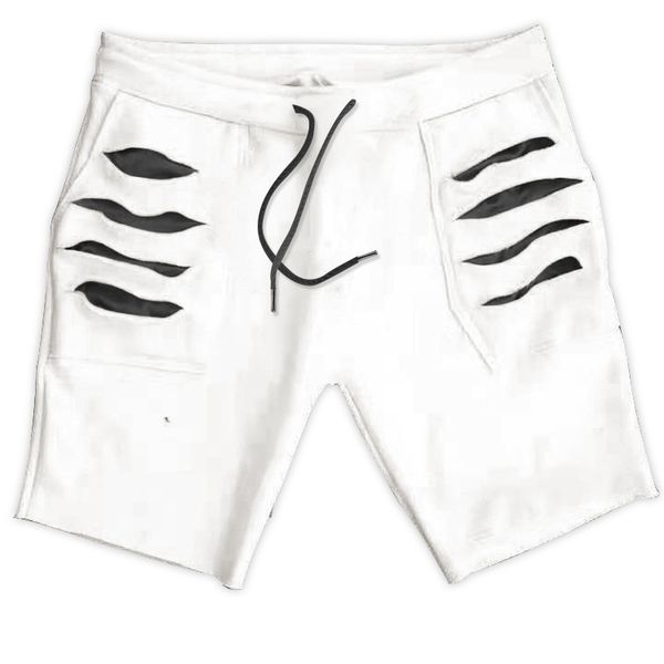 

2021 short male summer loose casual sports shorts big size running training basketball wear knee length pants, White;black