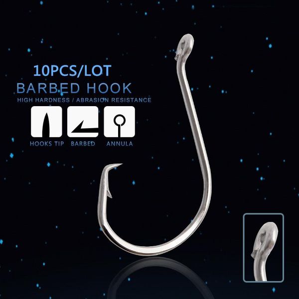 

fishing hooks 10pcs/lot ocs/circle sport circle fish hook jig big